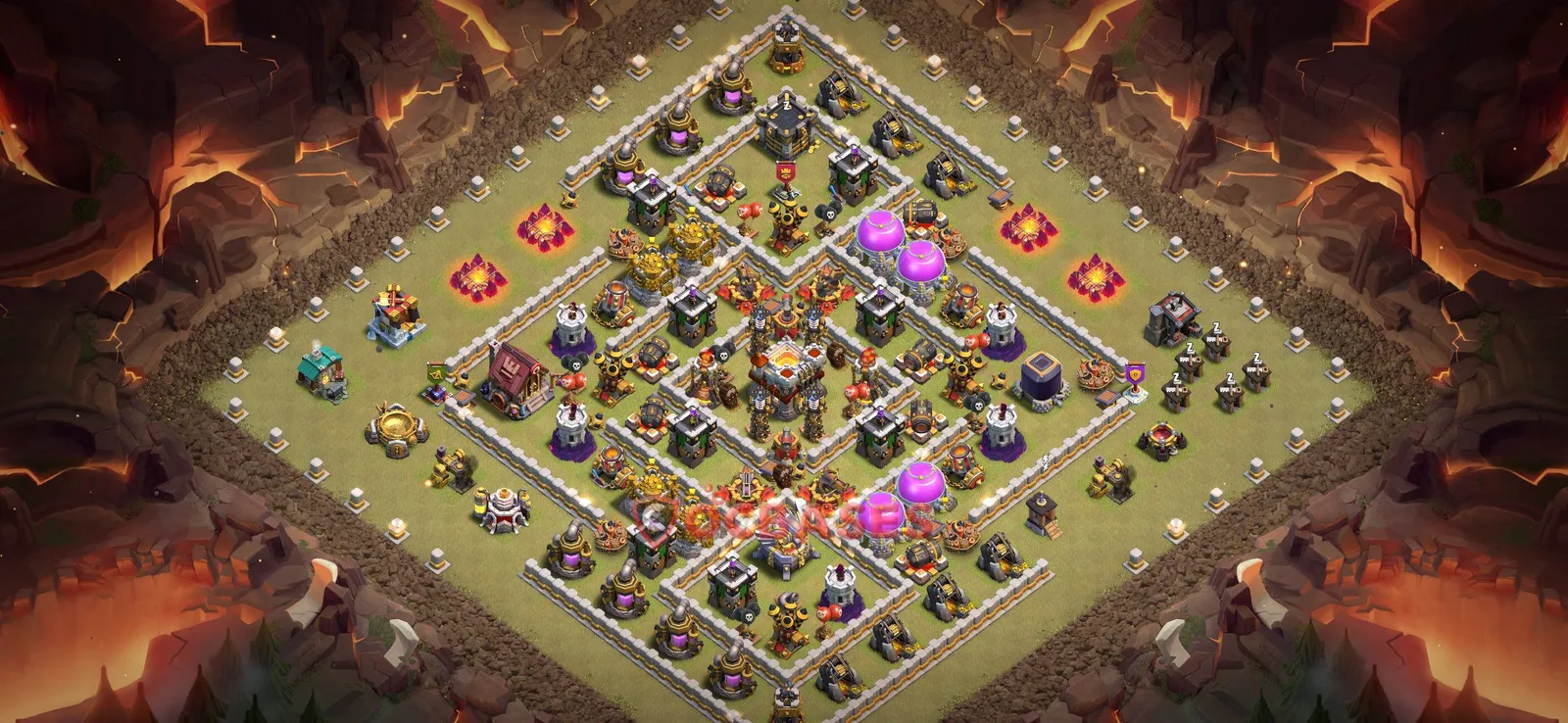 War (Anti-3 Star) Base TH11 with Link | Clash of Clans Bases | Layouts ID q4z4e