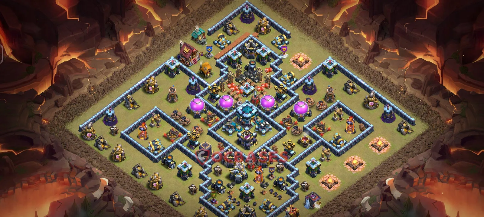 War (Anti-3 Star) Base TH13 - Clash of Clans Town Hall 13 Layout Link War (Anti-3 Star) Base TH13 - Clash of Clans Town Hall 13 WAR Base Layout with Copy Link 2026