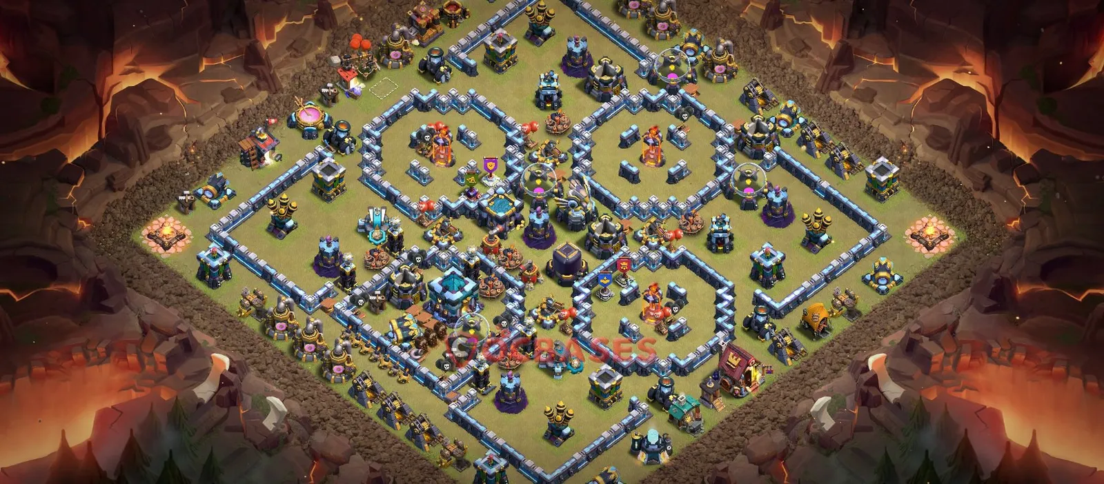 War (Anti-3 Star) Base TH13 with Link | Clash of Clans Bases | Layouts ID qgesf