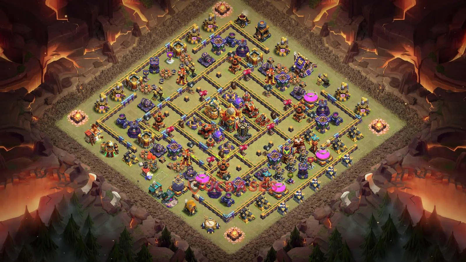 War (Anti-3 Star) Base TH16 with Link | Clash of Clans Bases | Layouts ID qsv5r