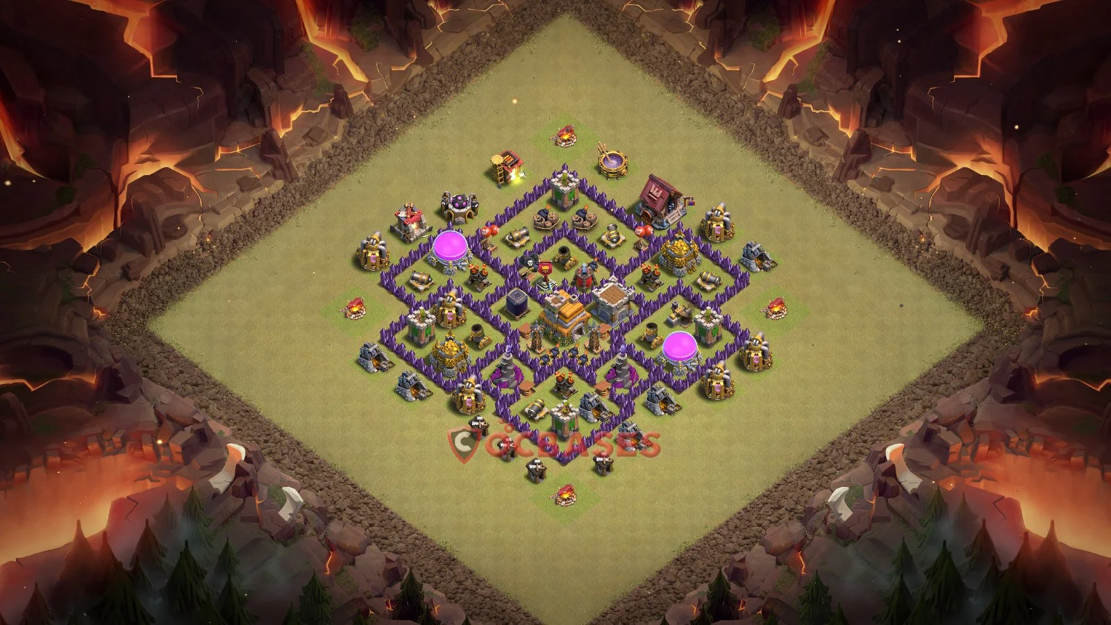 War (Anti-3 Star) Base TH7 with Link | Clash of Clans Bases | Layouts ID quuqk