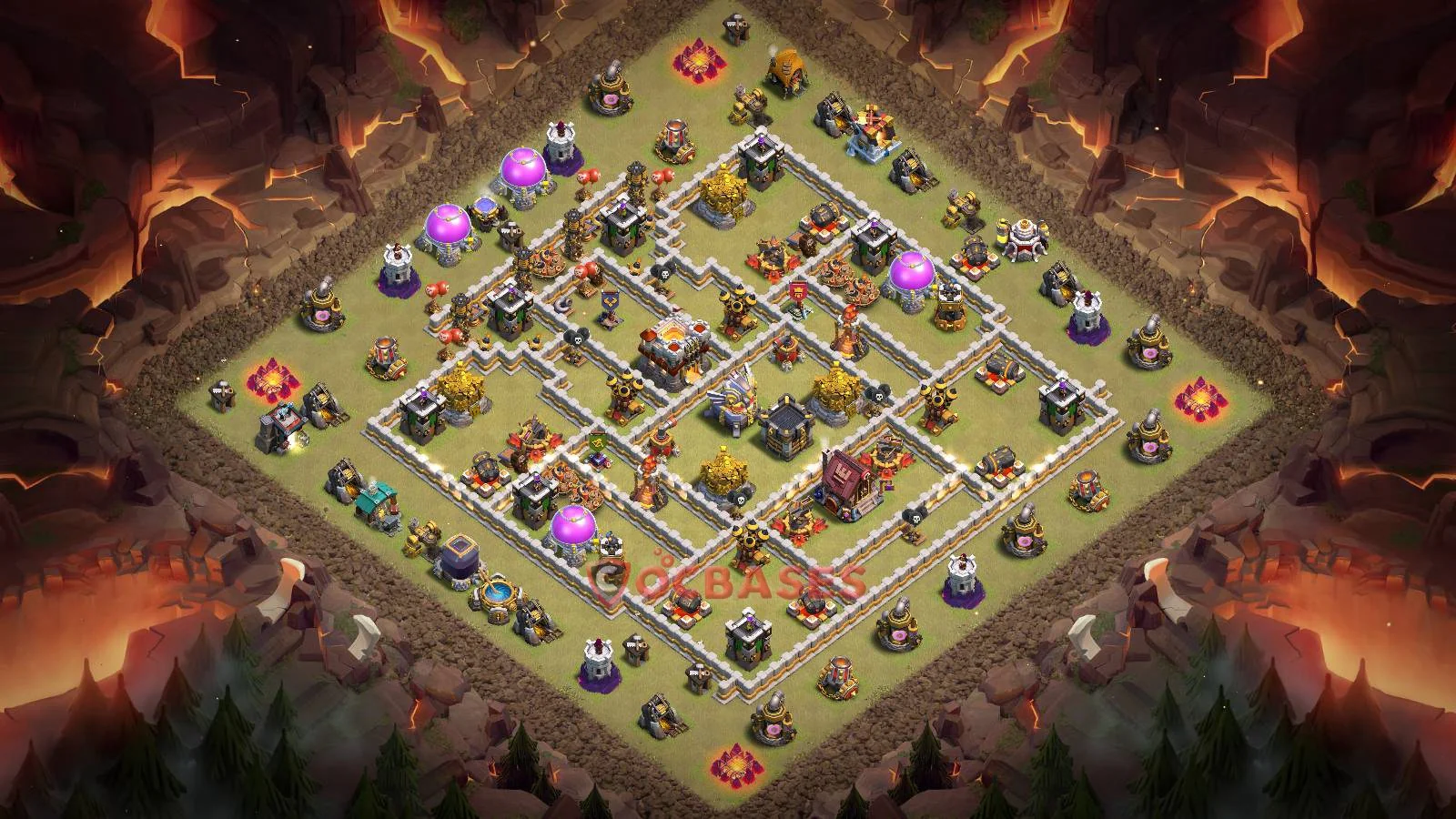 War (Anti-3 Star) Base TH11 - Clash of Clans Layout War (Anti-3 Star) Base TH11 - Clash of Clans Town Hall 11 Layout with Link