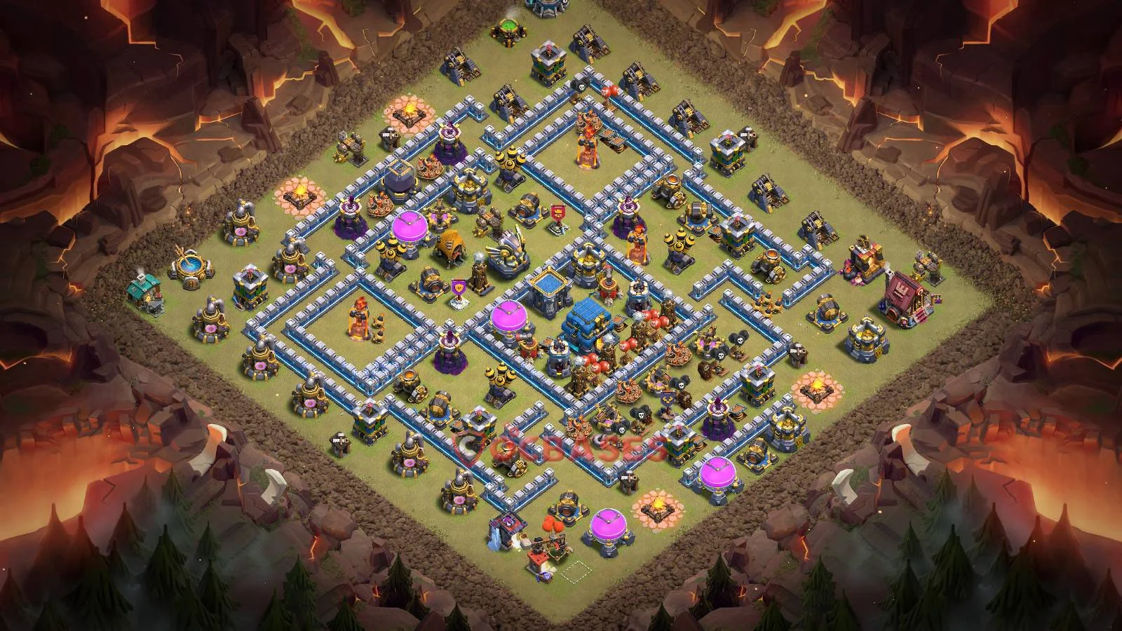 War (Anti-3 Star) Base TH12 with Link | Clash of Clans Bases | Layouts ID qwxtg