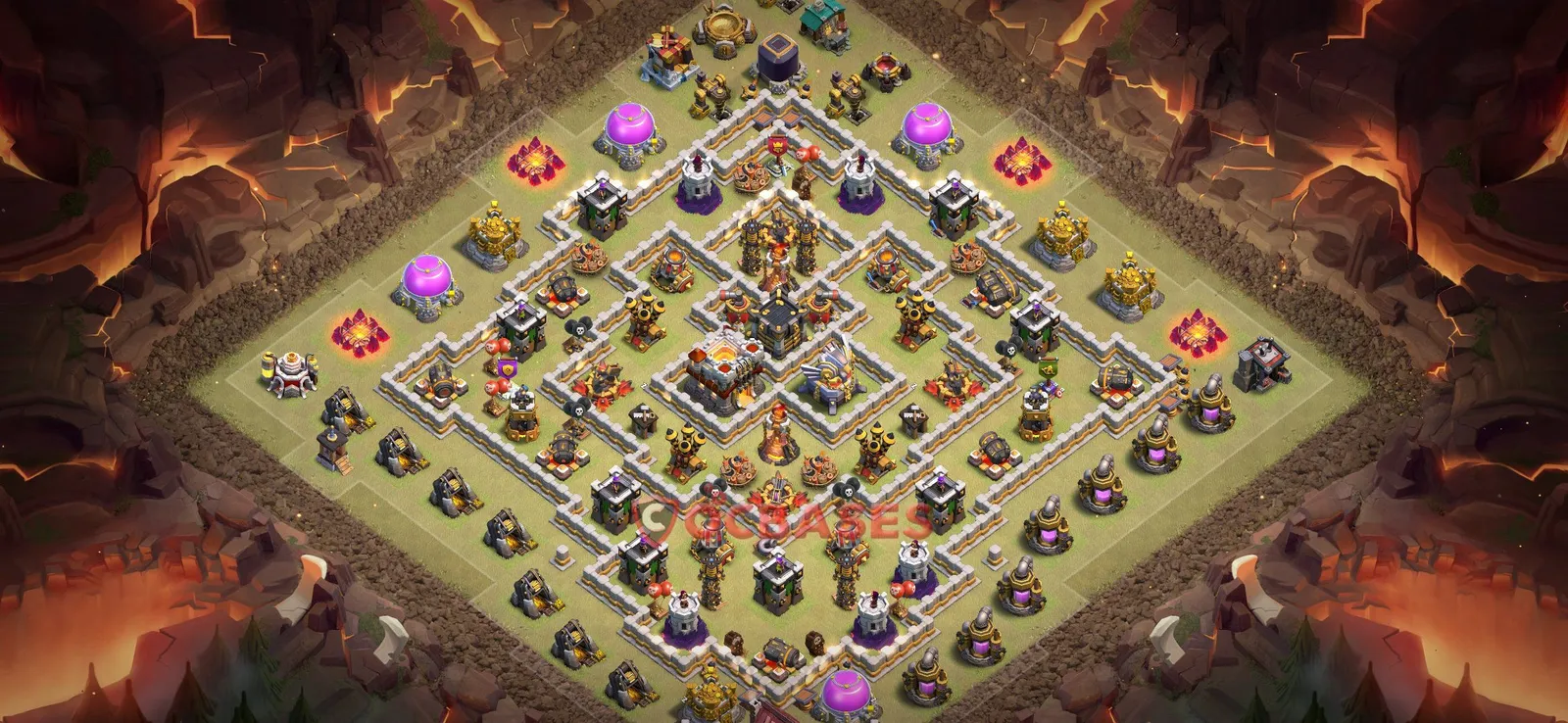 War (Anti-3 Star) Base TH11 with Link | Clash of Clans Bases | Layouts ID rgd89