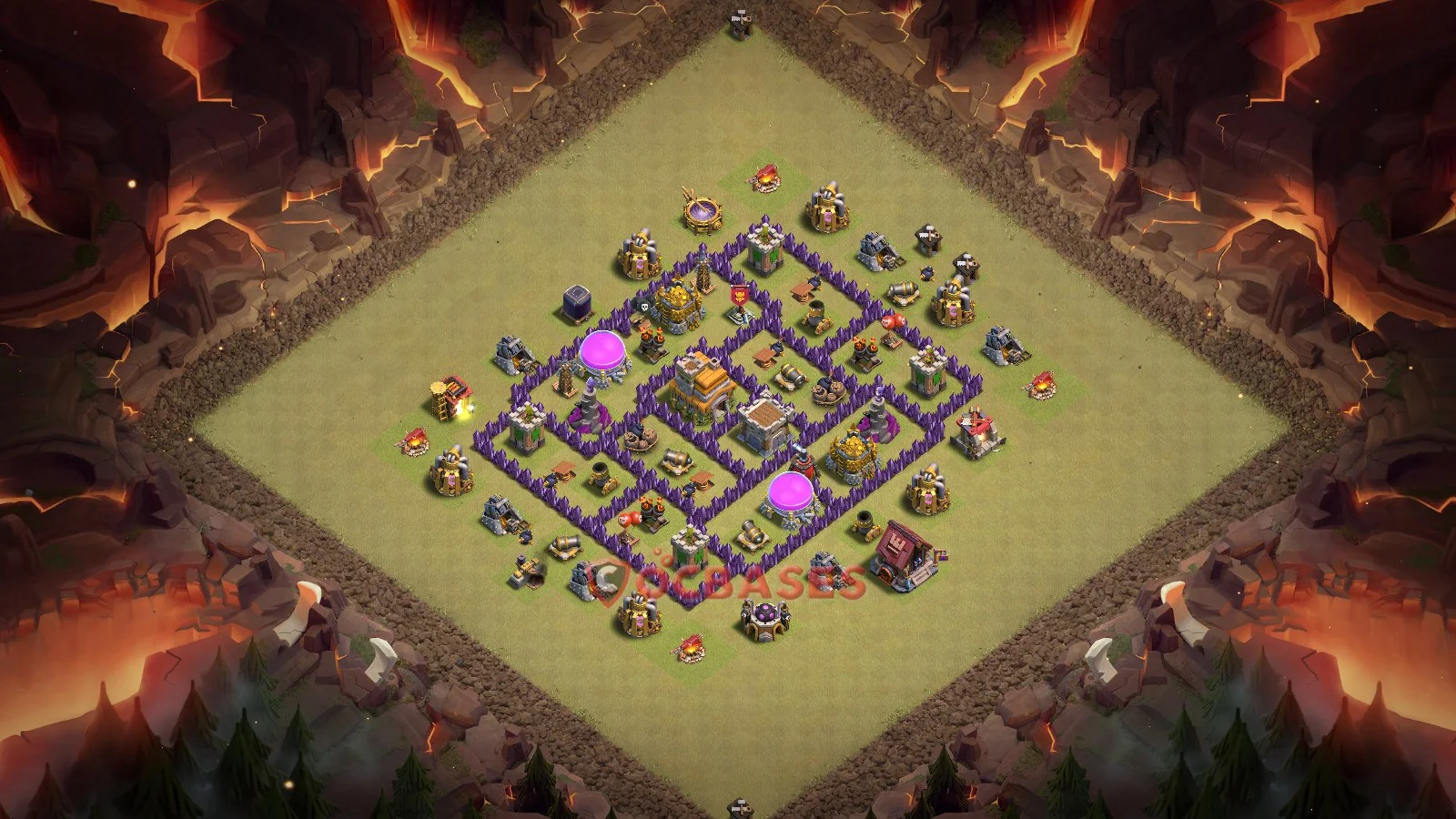 War (Anti-3 Star) Base TH7 with Link | Clash of Clans Bases | Layouts ID ria01