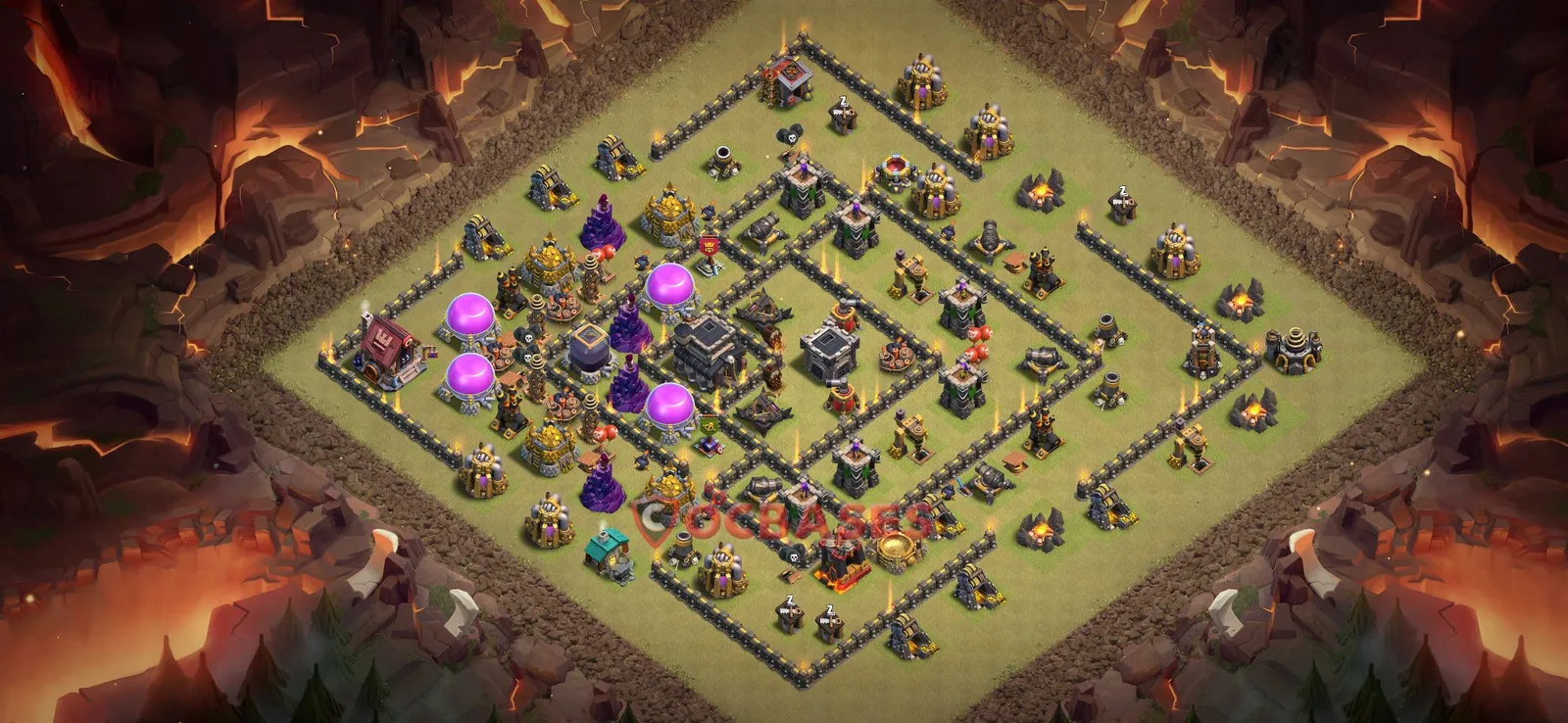 War (Anti-3 Star) Base TH9 - Clash of Clans Town Hall 9 Layout Link War (Anti-3 Star) Base TH9 - Clash of Clans Town Hall 9 WAR Base Layout with Copy Link 2026
