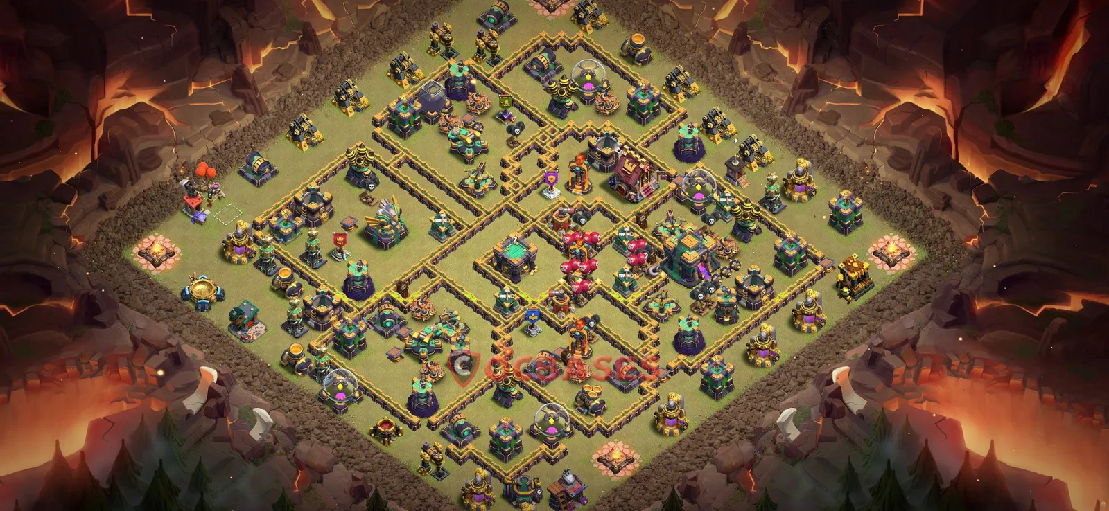 War (Anti-3 Star) Base TH14 - Clash of Clans Town Hall 14 Layout Link War (Anti-3 Star) Base TH14 - Clash of Clans Town Hall 14 WAR Base Layout with Copy Link 2026