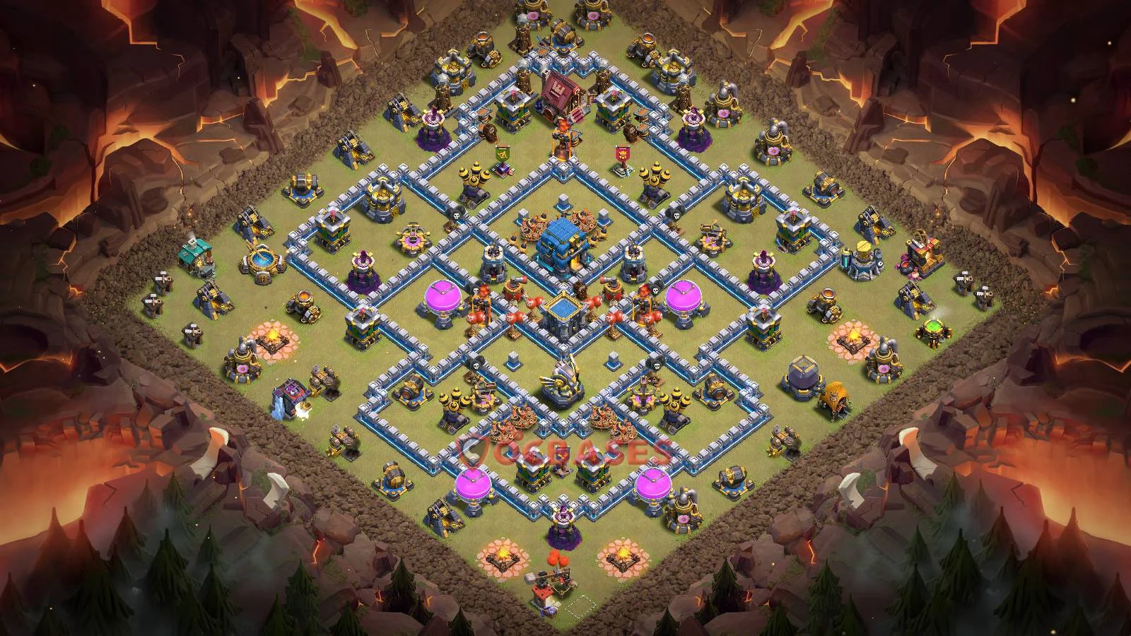 War (Anti-3 Star) Base TH12 with Link | Clash of Clans Bases | Layouts ID sl3y7
