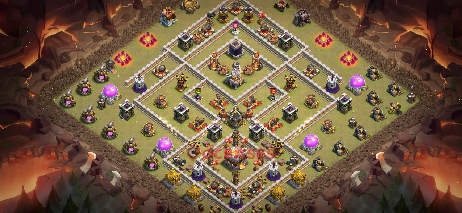 War (Anti-3 Star) Base TH11 with Link | Clash of Clans Bases | Layouts ID sm6g0