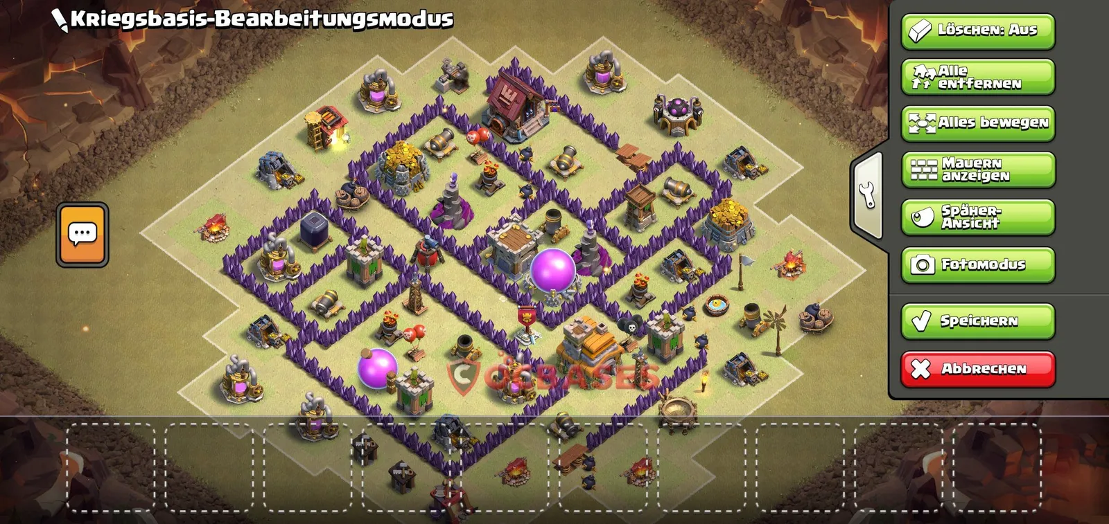 War (Anti-3 Star) Base TH7 - Clash of Clans Town Hall 7 Layout with Link