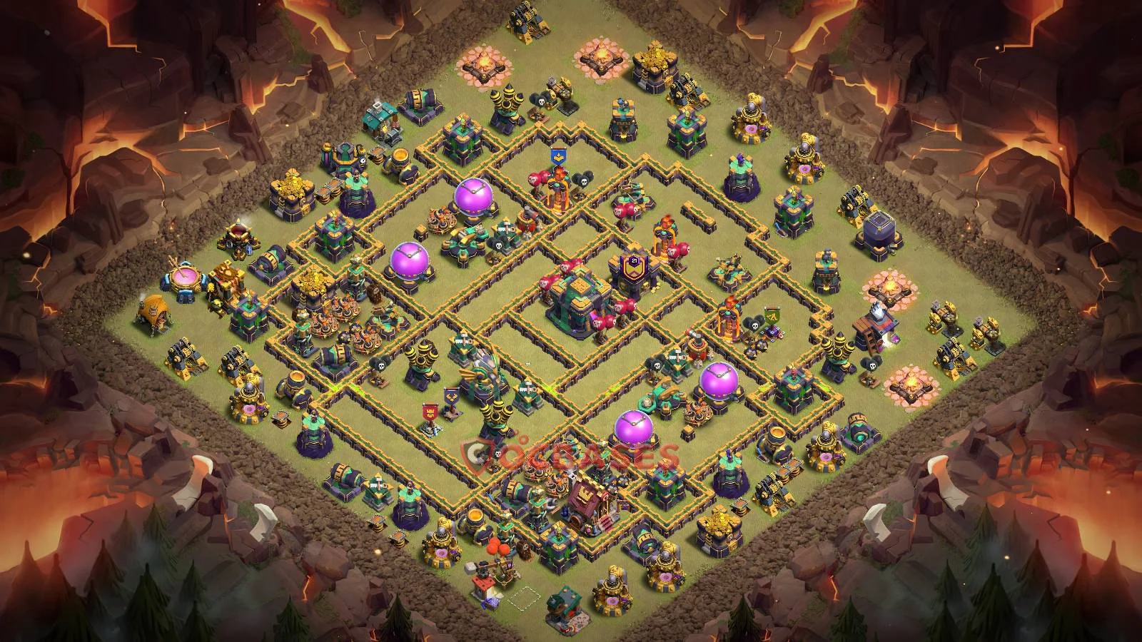 War (Anti-3 Star) Base TH14 with Link | Clash of Clans Bases | Layouts ID sxhdq