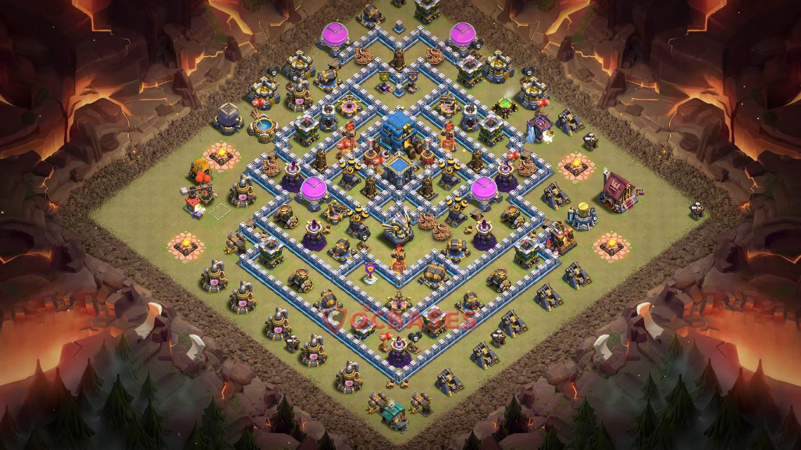 War (Anti-3 Star) Base TH12 with Link | Clash of Clans Bases | Layouts ID t0k91