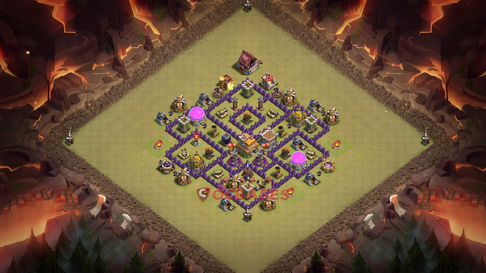 War (Anti-3 Star) Base TH7 with Link | Clash of Clans Bases | Layouts ID t0t48