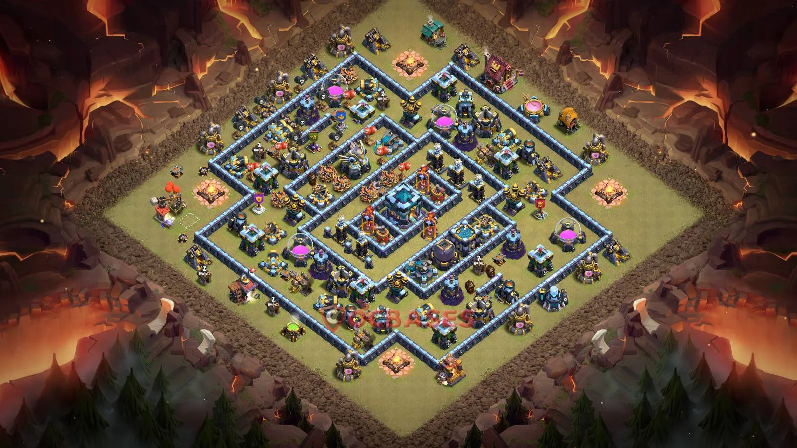 War (Anti-3 Star) Base TH13 - Clash of Clans Town Hall 13 Layout Link War (Anti-3 Star) Base TH13 - Clash of Clans Town Hall 13 WAR Base Layout with Copy Link 2026