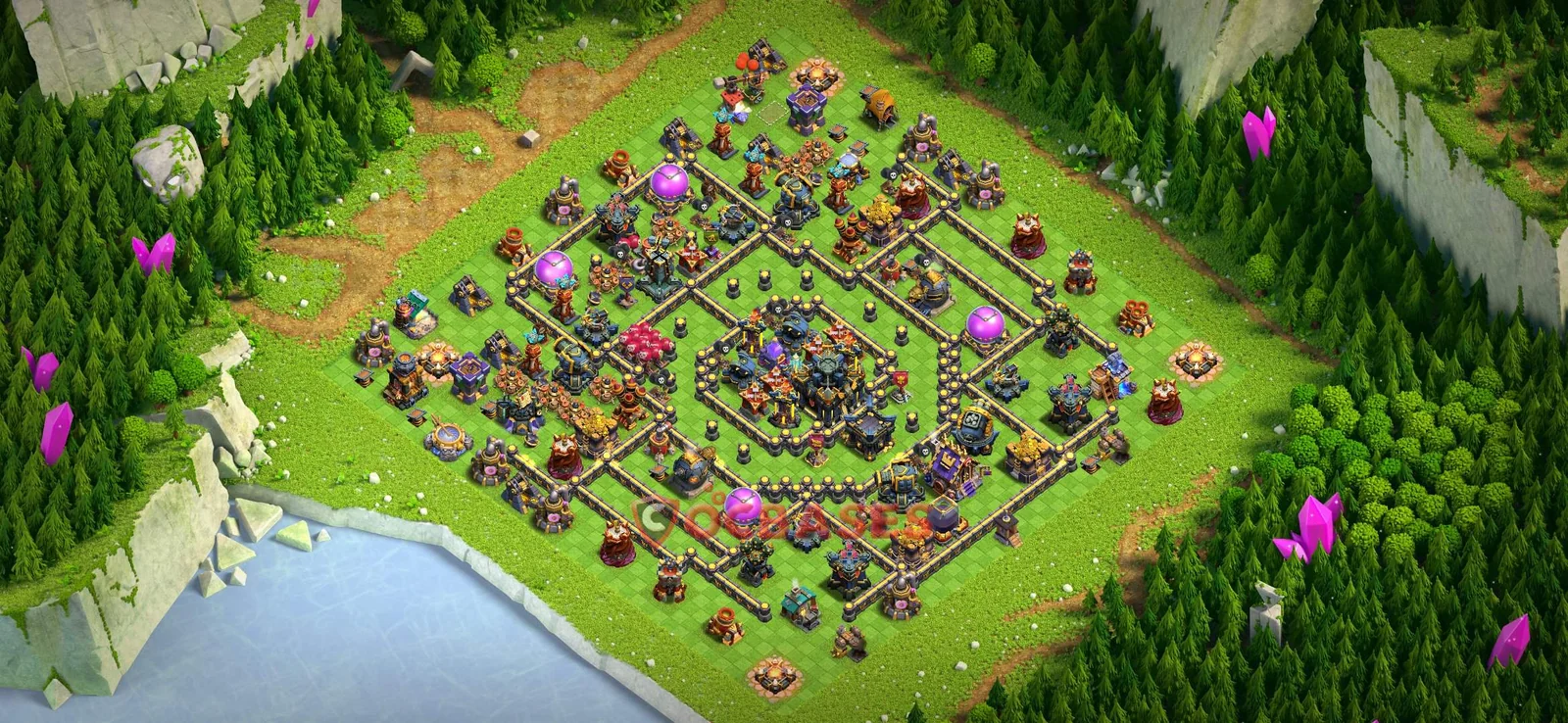 War (Anti-3 Star) Base TH17 with Link | Clash of Clans Bases | Layouts ID tilns