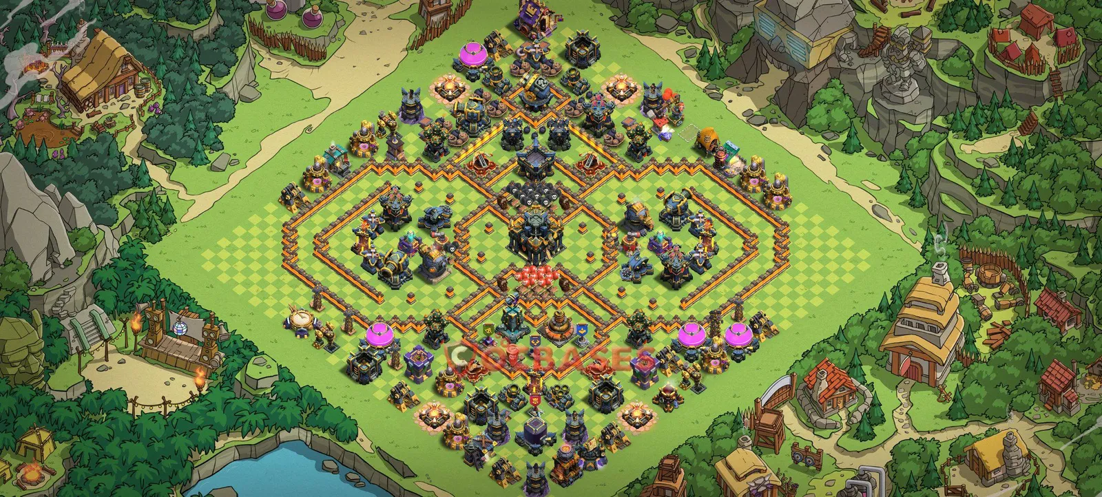 War (Anti-3 Star) Base TH17 with Link | Clash of Clans Bases | Layouts ID tmxif