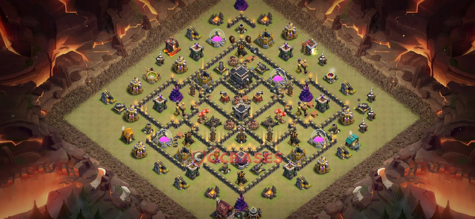 War (Anti-3 Star) Base TH9 with Link | Clash of Clans Bases | Layouts ID tuxtp