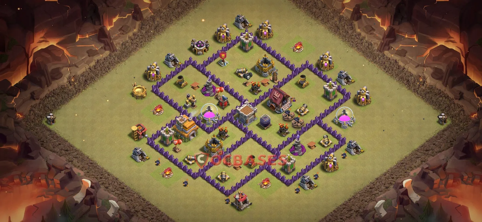 War (Anti-3 Star) Base TH7 - Clash of Clans Town Hall 7 Layout Link War (Anti-3 Star) Base TH7 - Clash of Clans Town Hall 7 WAR Base Layout with Copy Link 2026