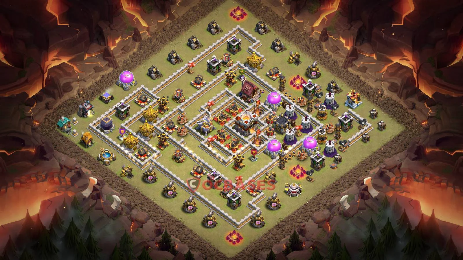War (Anti-3 Star) Base TH11 with Link | Clash of Clans Bases | Layouts ID ur49y
