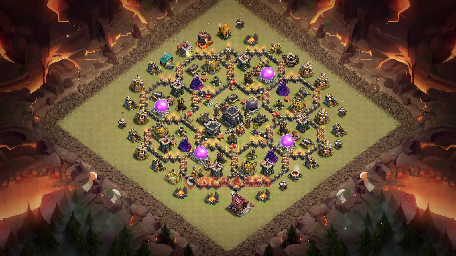 War (Anti-3 Star) Base TH9 with Link | Clash of Clans Bases | Layouts ID uziej