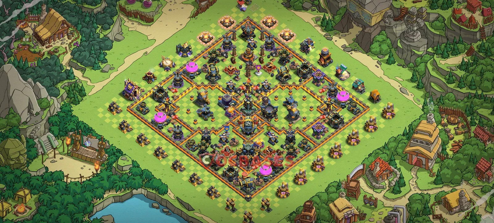 War (Anti-3 Star) Base TH17 - Clash of Clans Town Hall 17 Layout Link War (Anti-3 Star) Base TH17 - Clash of Clans Town Hall 17 WAR Base Layout with Copy Link 2026
