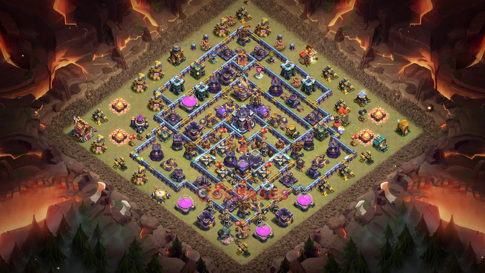 War (Anti-3 Star) Base TH15 - Clash of Clans Town Hall 15 Layout with Link