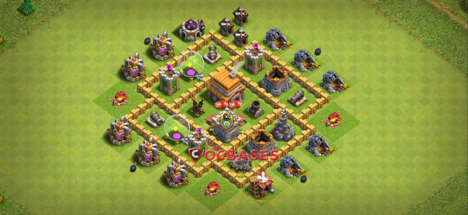 War (Anti-3 Star) Base TH5 with Link | Clash of Clans Bases | Layouts ID v97tw