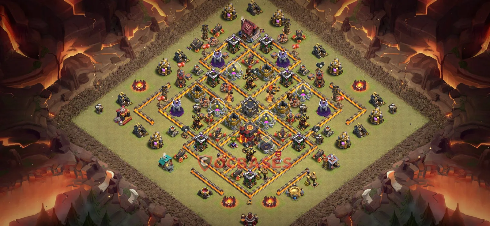 War (Anti-3 Star) Base TH10 with Link | Clash of Clans Bases | Layouts ID vvamc