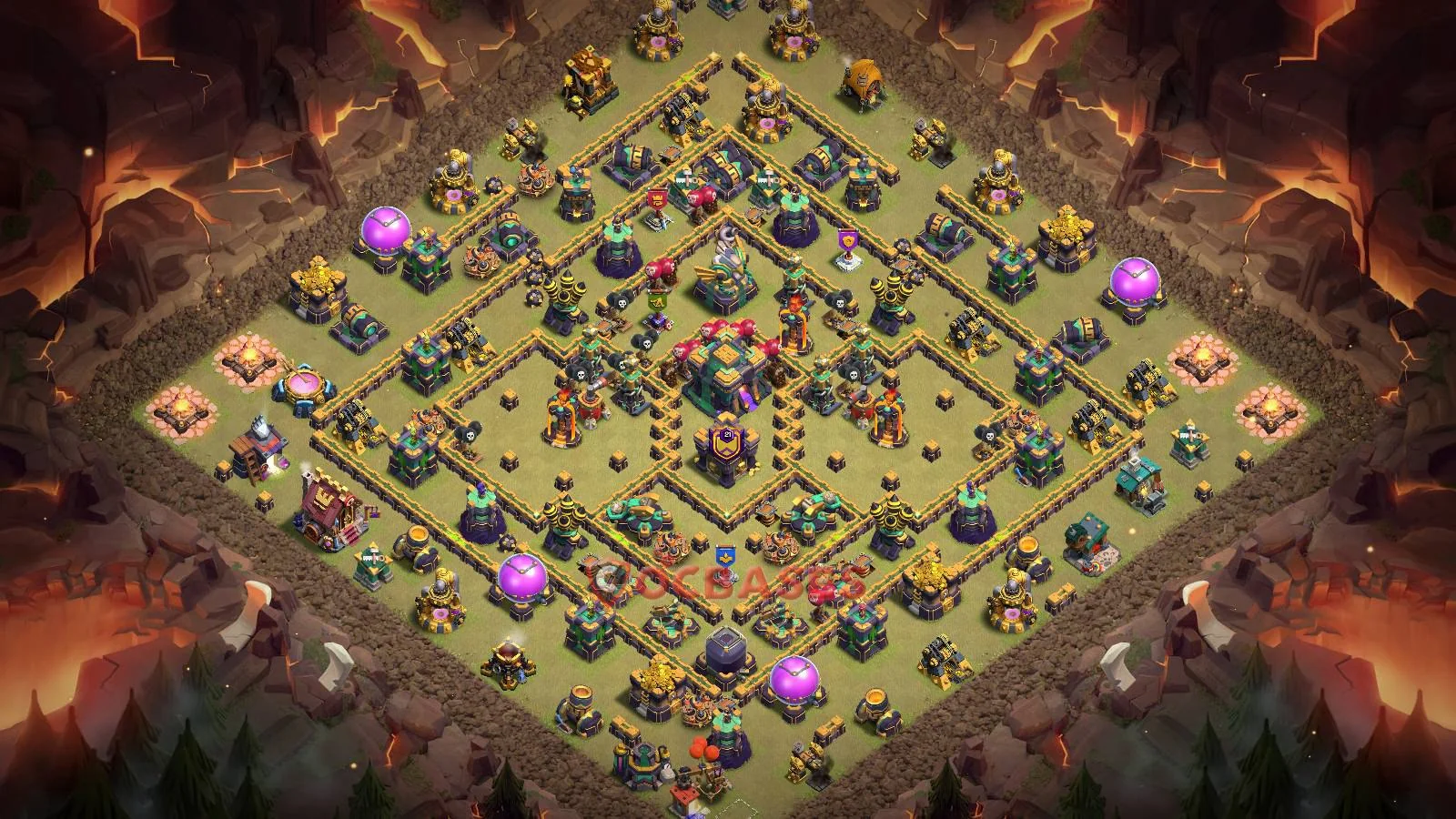 War (Anti-3 Star) Base TH14 with Link | Clash of Clans Bases | Layouts ID w1wh6