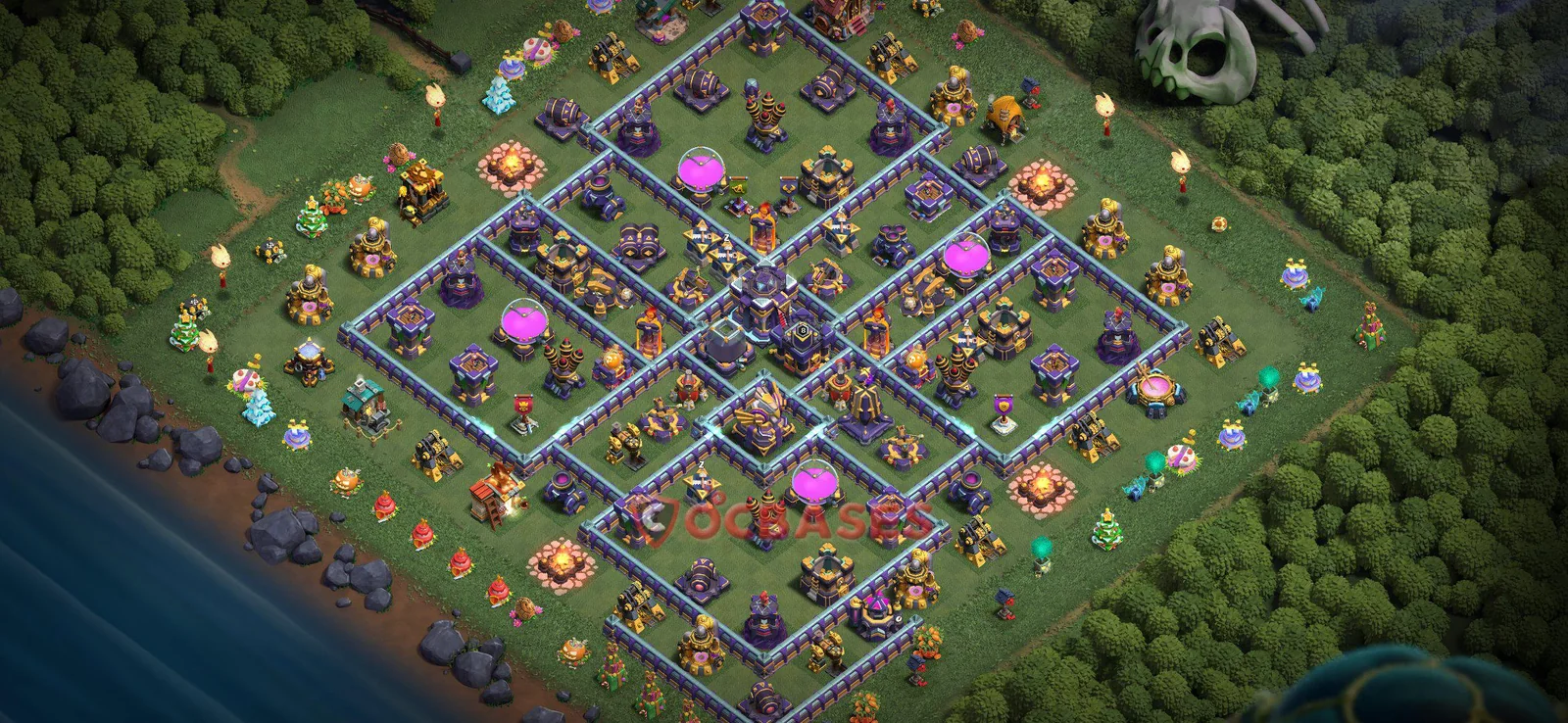War (Anti-3 Star) Base TH15 with Link | Clash of Clans Bases | Layouts ID w2t7f