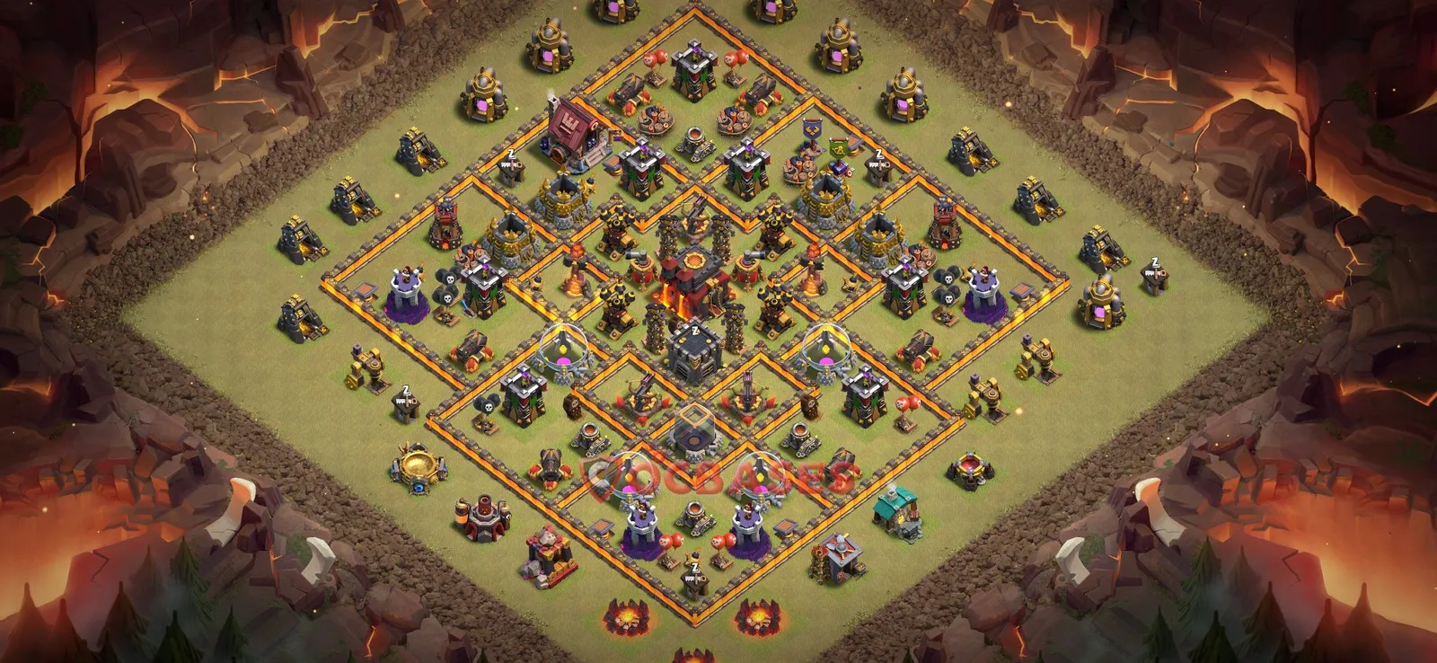 War (Anti-3 Star) Base TH10 - Clash of Clans Town Hall 10 Layout Link War (Anti-3 Star) Base TH10 - Clash of Clans Town Hall 10 WAR Base Layout with Copy Link 2026