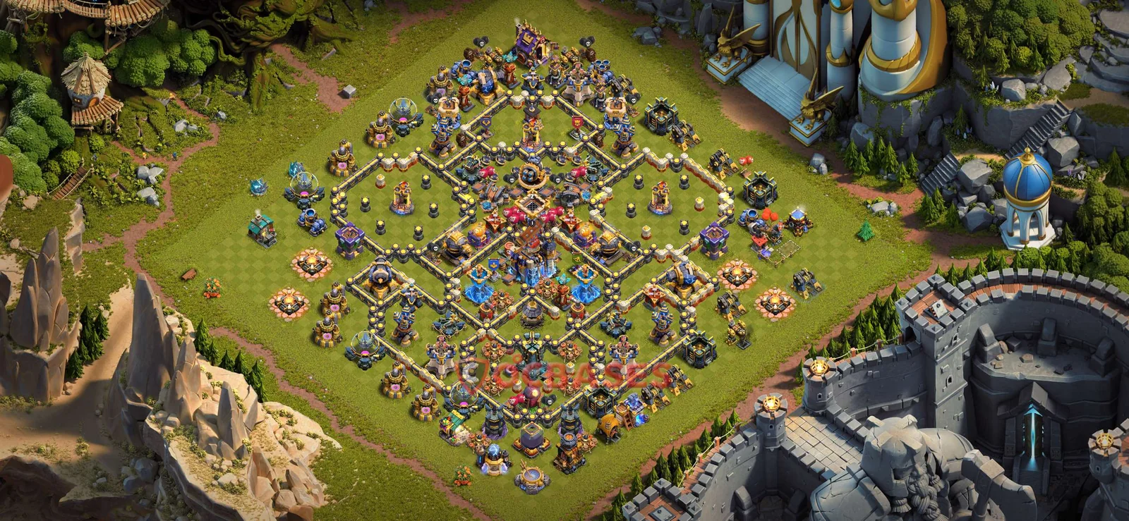 War (Anti-3 Star) Base TH18 with Link | Clash of Clans Bases | Layouts ID wpjm5