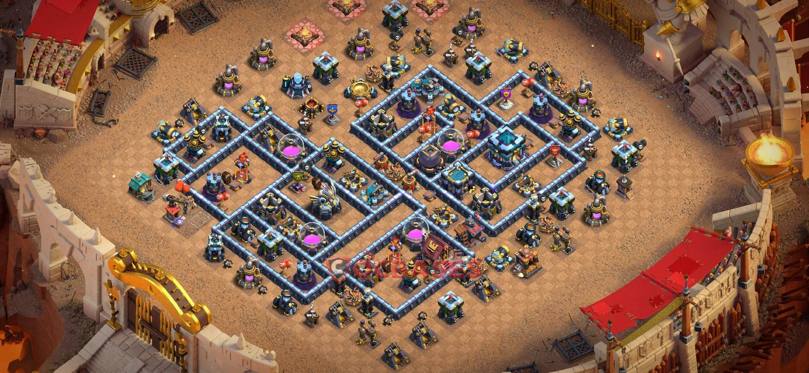 War (Anti-3 Star) Base TH13 with Link | Clash of Clans Bases | Layouts ID wvugg