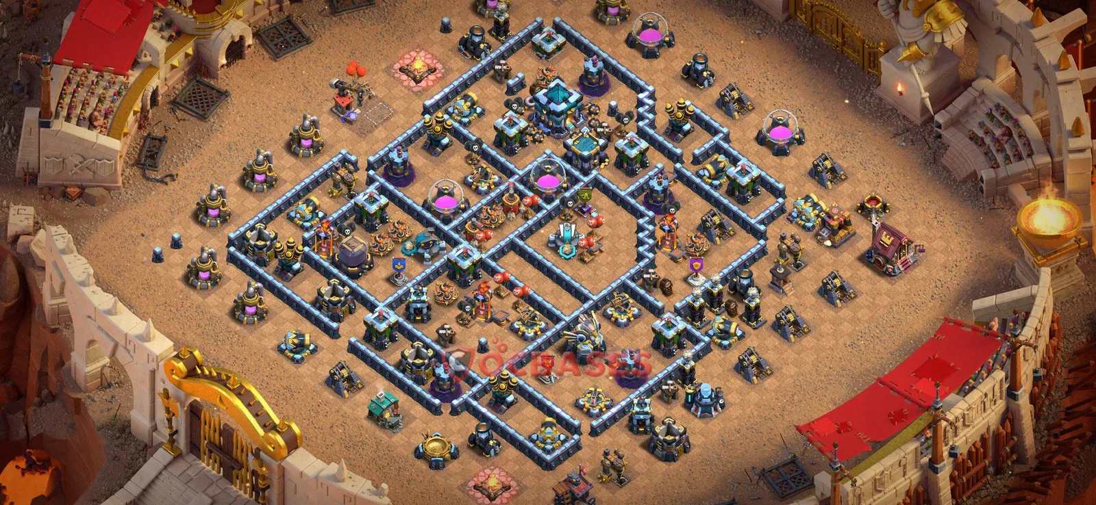 War (Anti-3 Star) Base TH13 with Link | Clash of Clans Bases | Layouts ID x1qq4