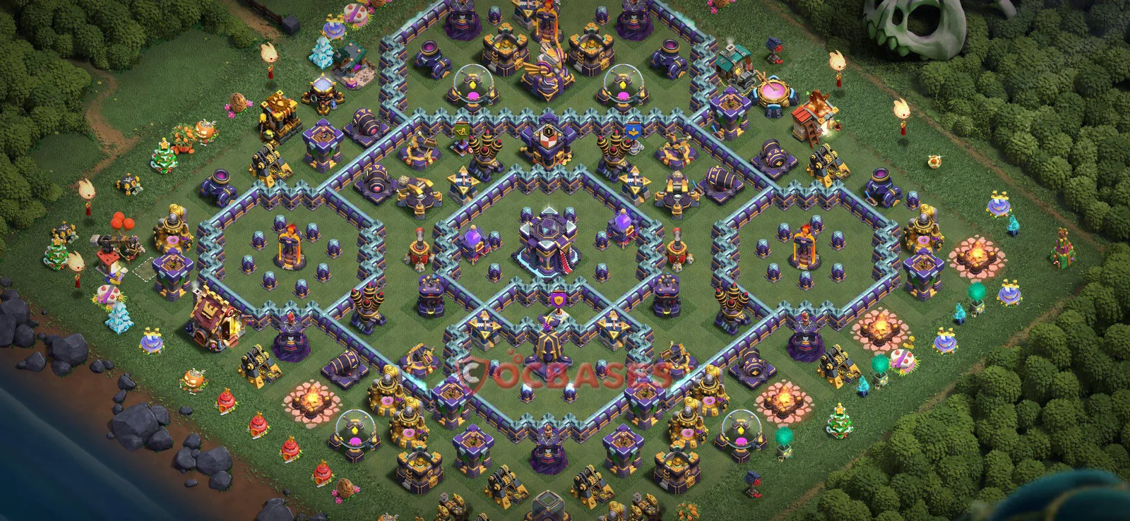 War (Anti-3 Star) Base TH15 with Link | Clash of Clans Bases | Layouts ID x7h2o