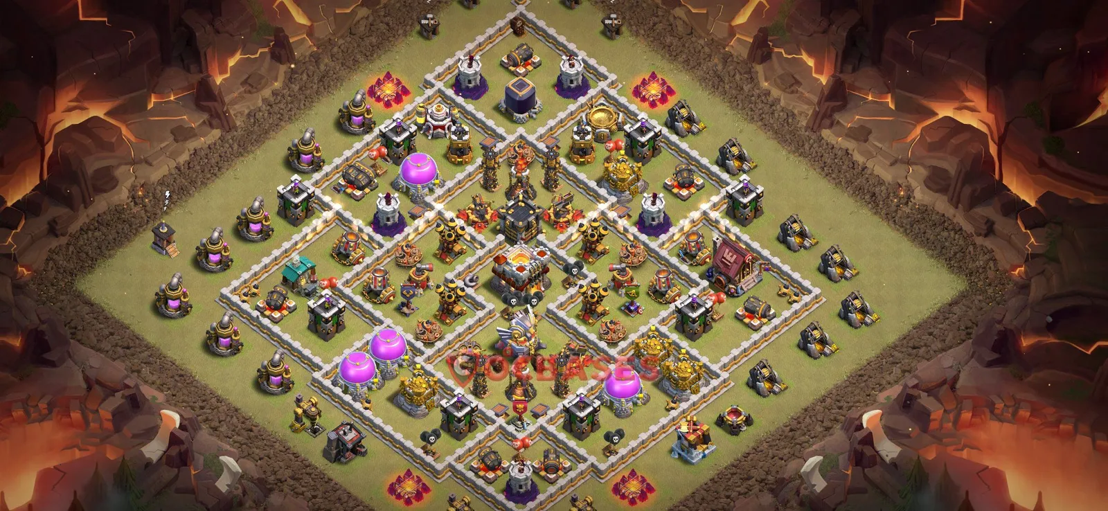 War (Anti-3 Star) Base TH11 with Link | Clash of Clans Bases | Layouts ID xb3qi