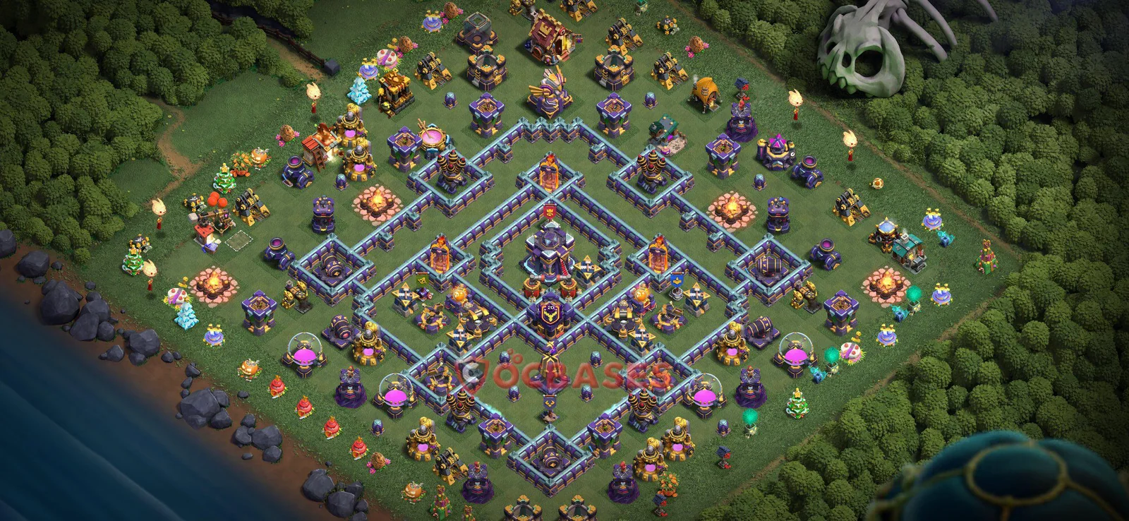 War (Anti-3 Star) Base TH15 with Link | Clash of Clans Bases | Layouts ID xc42k