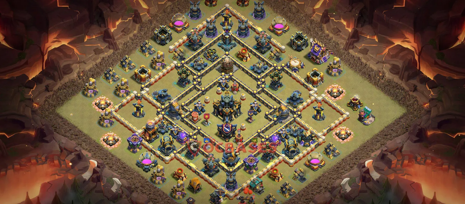 War (Anti-3 Star) Base TH17 - Clash of Clans Town Hall 17 Layout Link War (Anti-3 Star) Base TH17 - Clash of Clans Town Hall 17 WAR Base Layout with Copy Link 2026