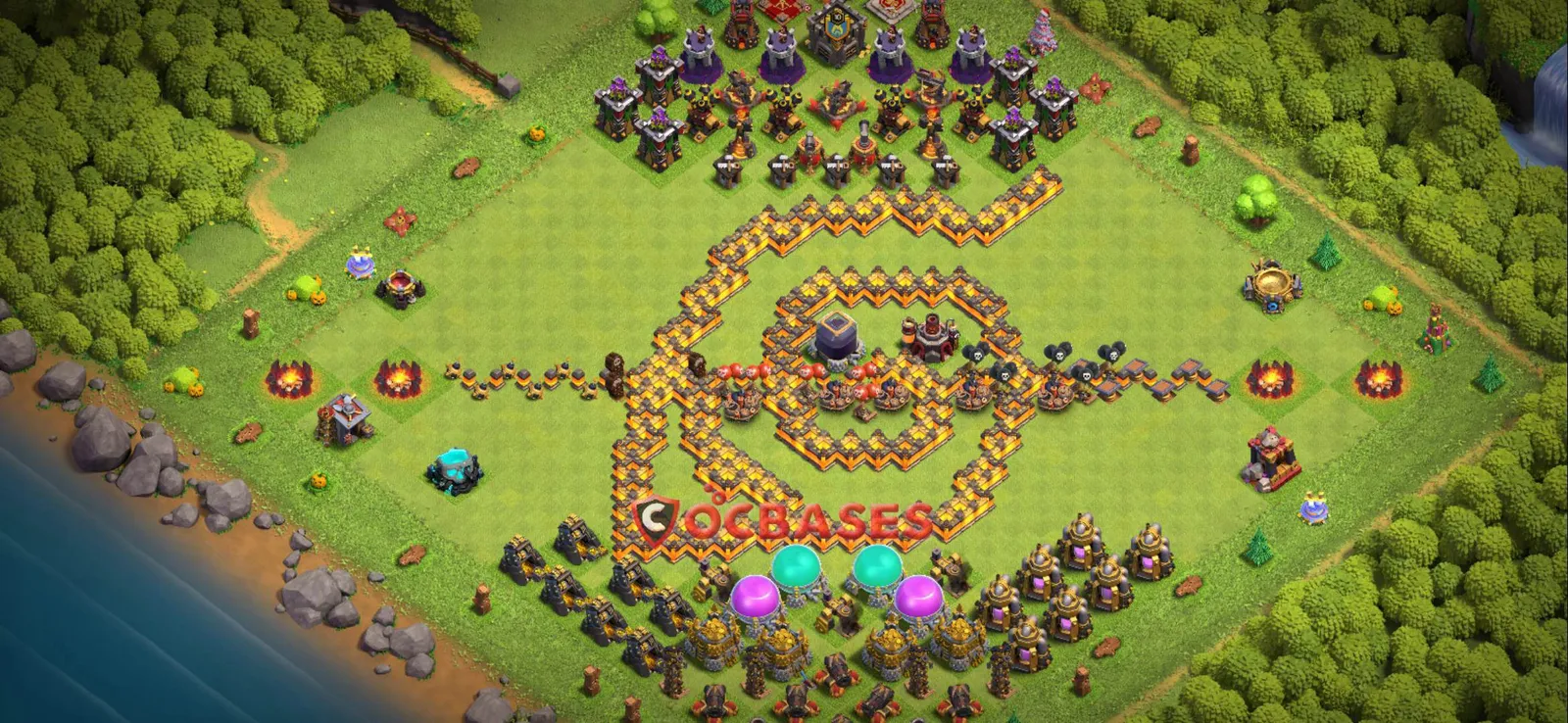 War (Anti-3 Star) Base TH10 - Clash of Clans Town Hall 10 Layout Link War (Anti-3 Star) Base TH10 - Clash of Clans Town Hall 10 WAR Base Layout with Copy Link 2026