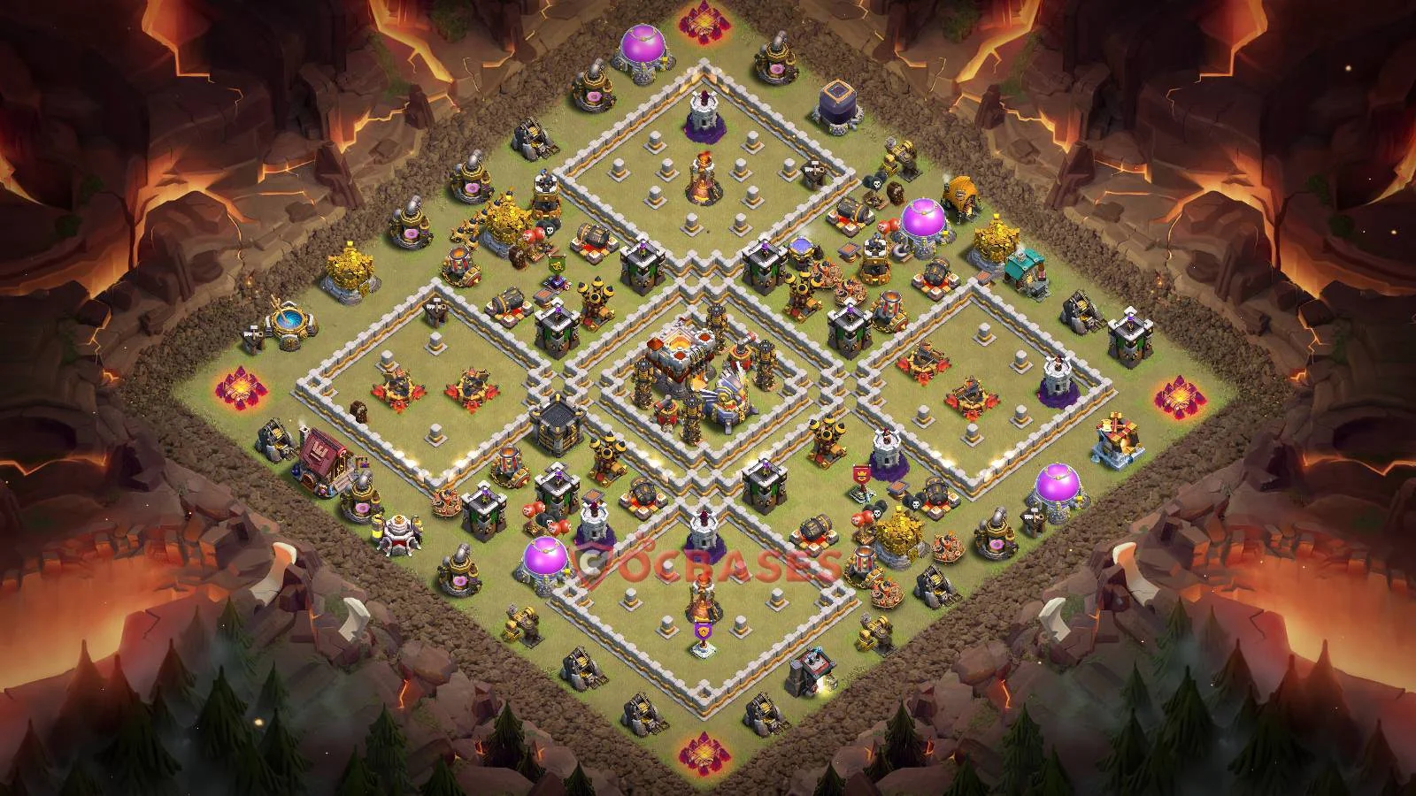 War (Anti-3 Star) Base TH11 - Clash of Clans Town Hall 11 Layout with Link