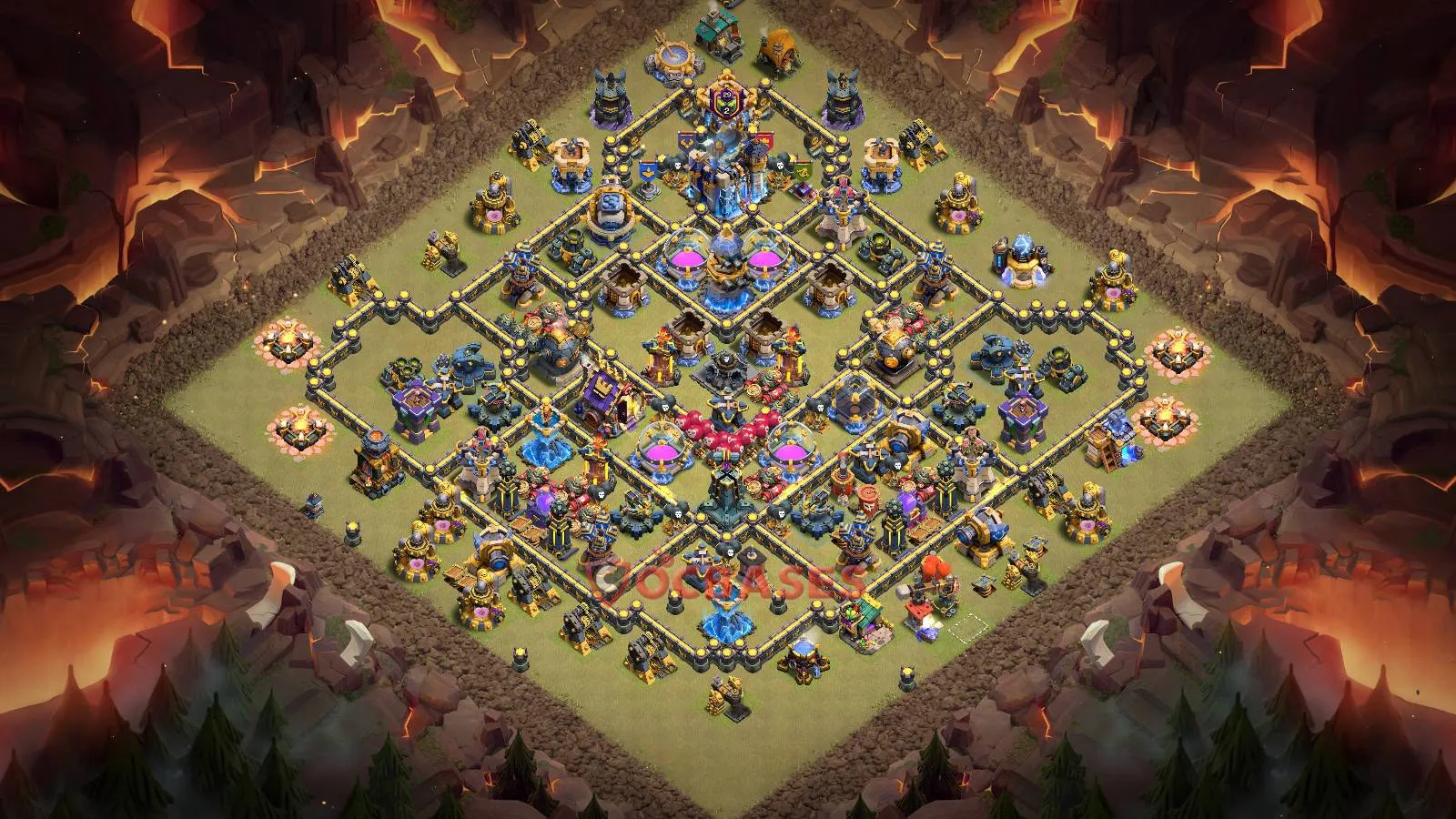War (Anti-3 Star) Base TH18 - Clash of Clans Town Hall 18 Layout Link War (Anti-3 Star) Base TH18 - Clash of Clans Town Hall 18 WAR Base Layout with Copy Link 2026