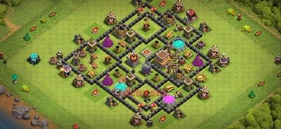 War (Anti-3 Star) Base TH8 - Clash of Clans Town Hall 8 Layout Link War (Anti-3 Star) Base TH8 - Clash of Clans Town Hall 8 WAR Base Layout with Copy Link 2026