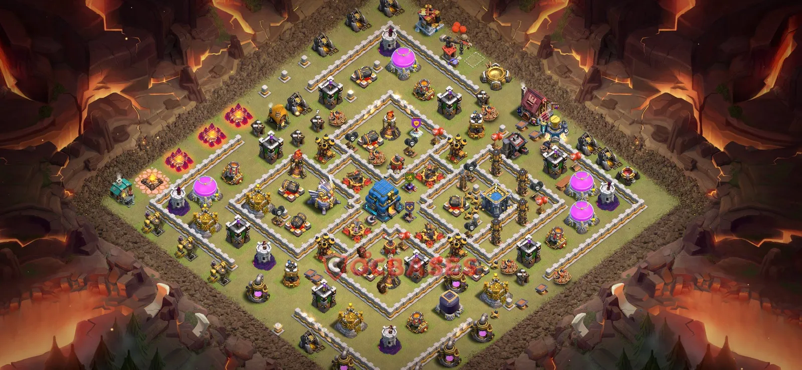 War (Anti-3 Star) Base TH12 with Link | Clash of Clans Bases | Layouts ID ydrw6