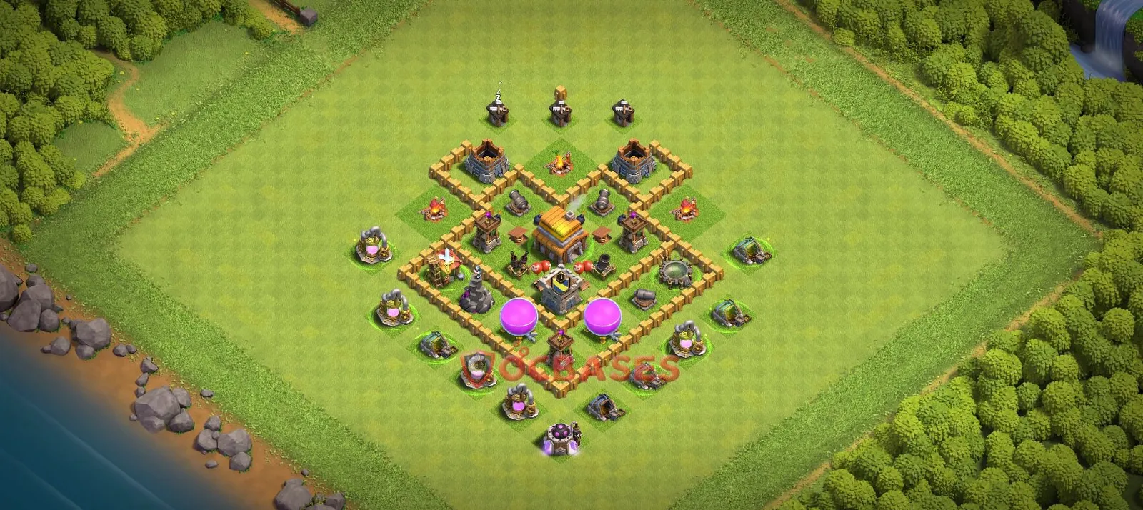 War (Anti-3 Star) Base TH5 with Link | Clash of Clans Bases | Layouts ID yen4k