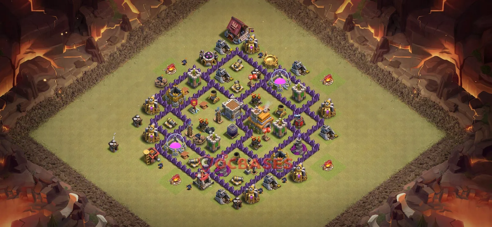 War (Anti-3 Star) Base TH7 - Clash of Clans Town Hall 7 Layout Link War (Anti-3 Star) Base TH7 - Clash of Clans Town Hall 7 WAR Base Layout with Copy Link 2026