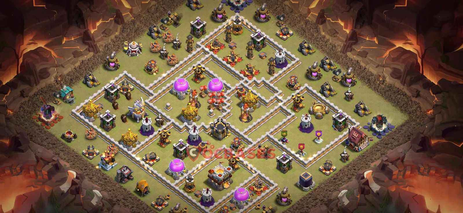 War (Anti-3 Star) Base TH11 with Link | Clash of Clans Bases | Layouts ID yhjst