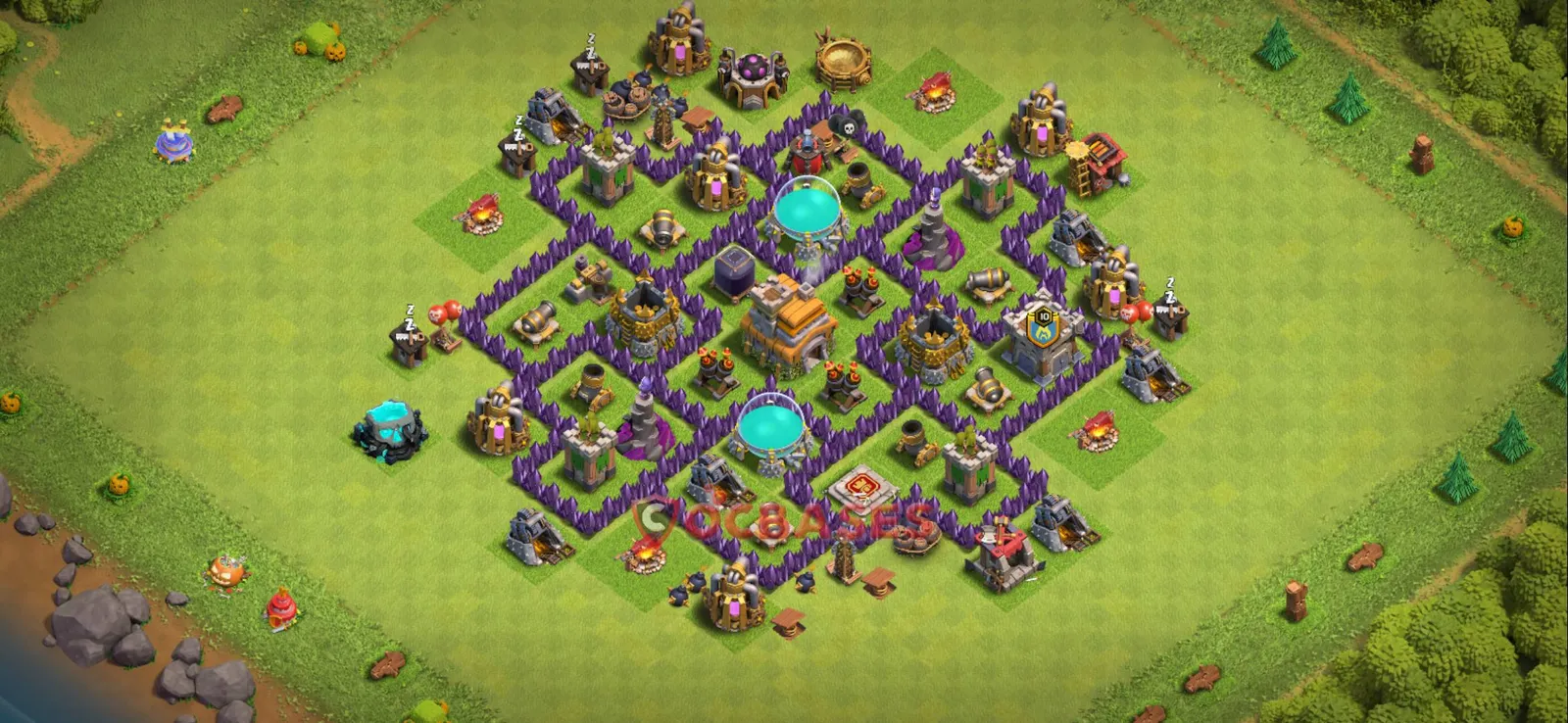 War (Anti-3 Star) Base TH7 - Clash of Clans Town Hall 7 Layout Link War (Anti-3 Star) Base TH7 - Clash of Clans Town Hall 7 WAR Base Layout with Copy Link 2026