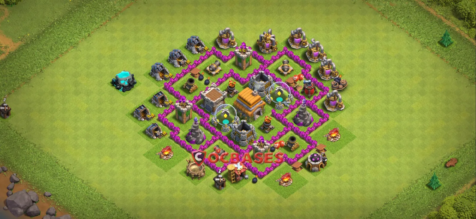 War (Anti-3 Star) Base TH6 with Link | Clash of Clans Bases | Layouts ID ym4dc