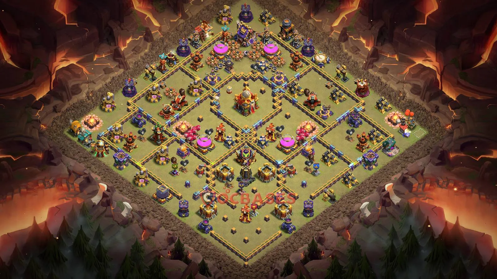 War (Anti-3 Star) Base TH16 with Link | Clash of Clans Bases | Layouts ID ypd40