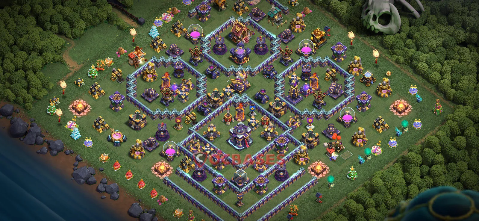 War (Anti-3 Star) Base TH15 with Link | Clash of Clans Bases | Layouts ID yqai5